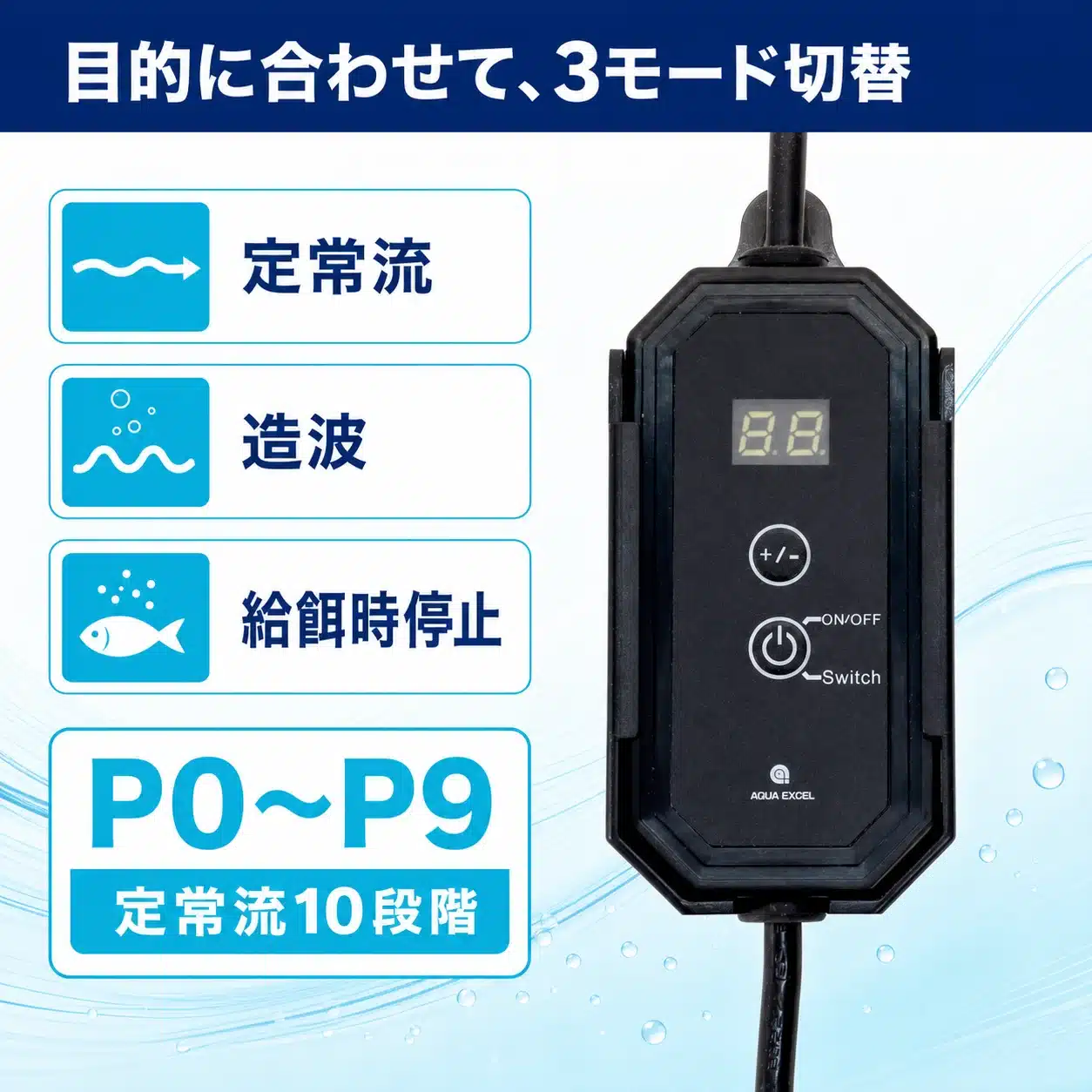 DX-1500の専用コントローラーと3つの運転モードを示すインフォグラフィック